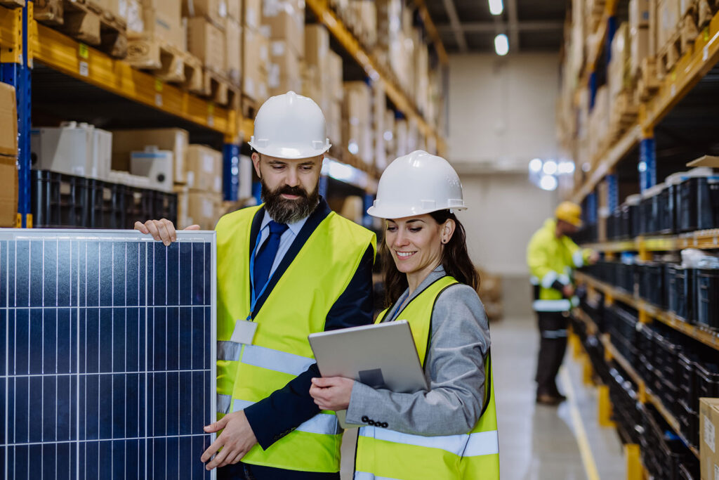 Staff working in warehouse